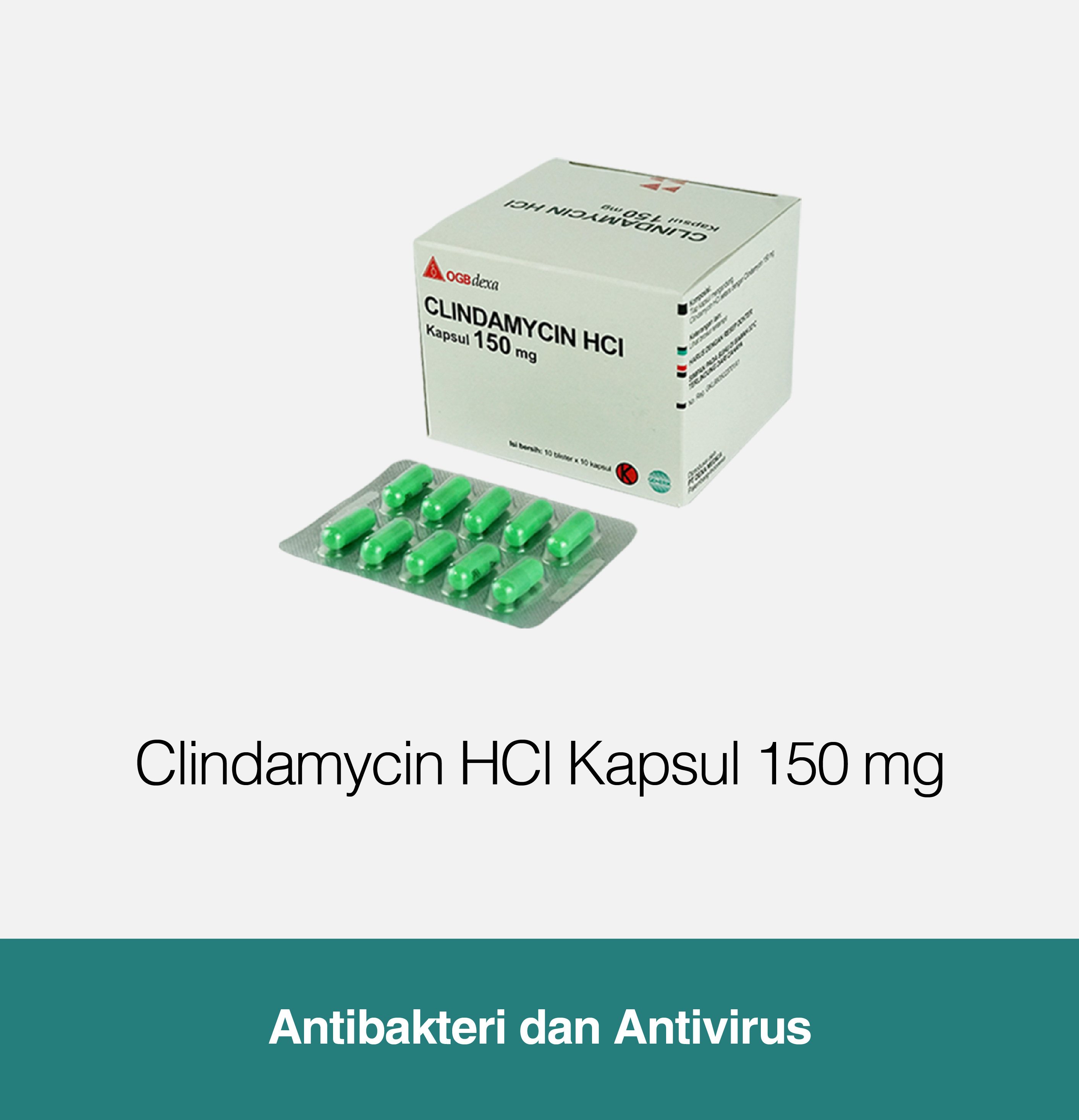 Clindamycin HCl Kapsul 150 mg Kegunaan, Efek Samping, Dosis OGB Dexa
